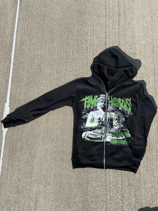 “Before The Awakening” Zip Up Hoodie (Green)